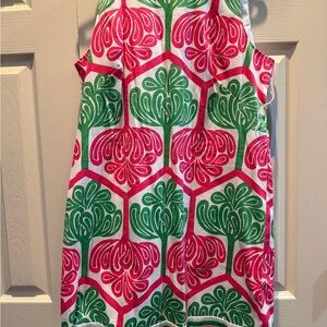 London Times Pink and Green Floral Dress